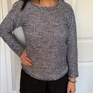 Massimo Dutti Blue and White Striped Sweater